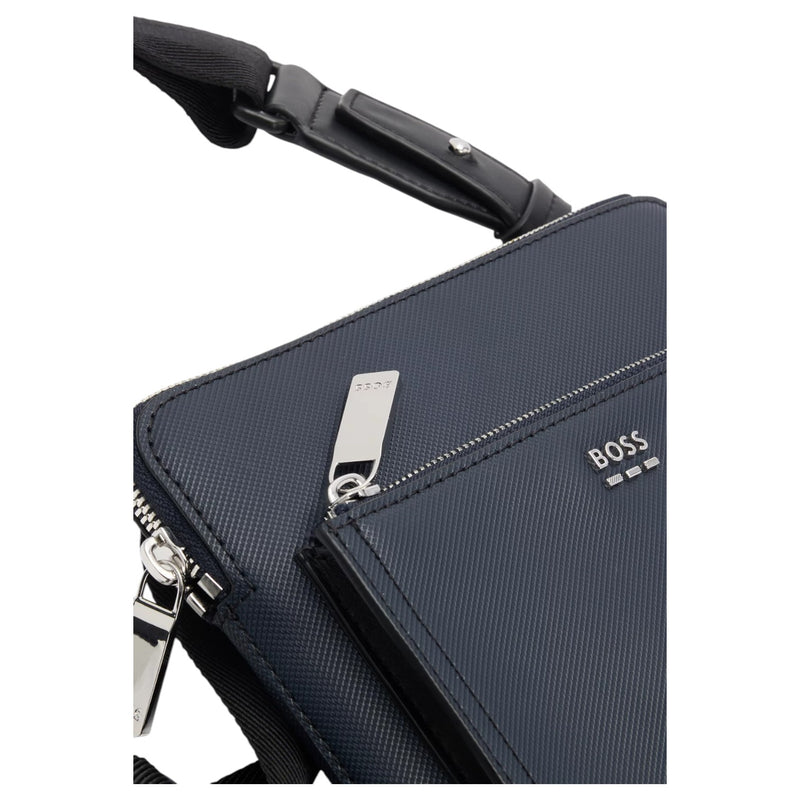 BOSS Textured envelope bag with logo hardware  50536105 405