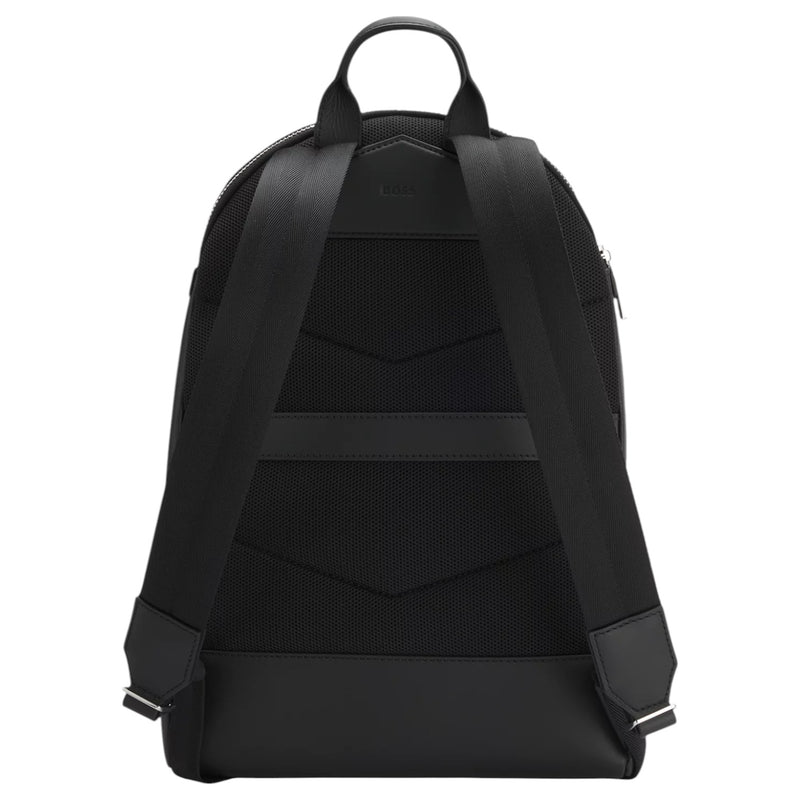Hugo Boss Backpack In Grained Italian Leather With Smart Sleeve  50536142 001