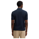 BOSS Zip-Neck Knit Polo Shirt With Waffle Structure  50536768