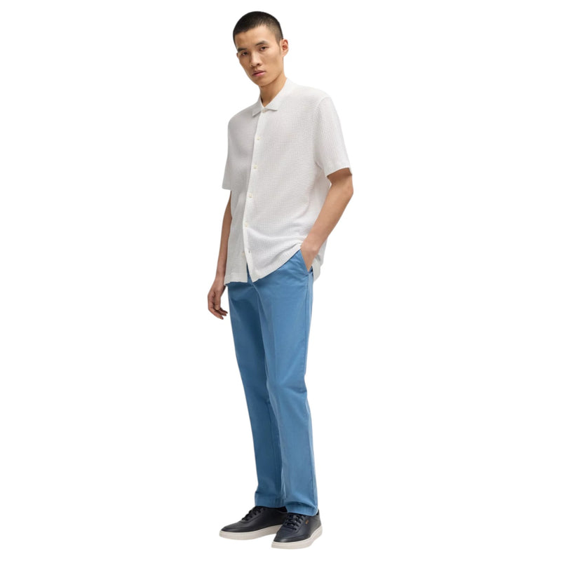 BOSS Regular-Fit Shirt In Waffle Cotton In White  50540578 100