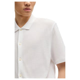 BOSS Regular-Fit Shirt In Waffle Cotton In White  50540578 100