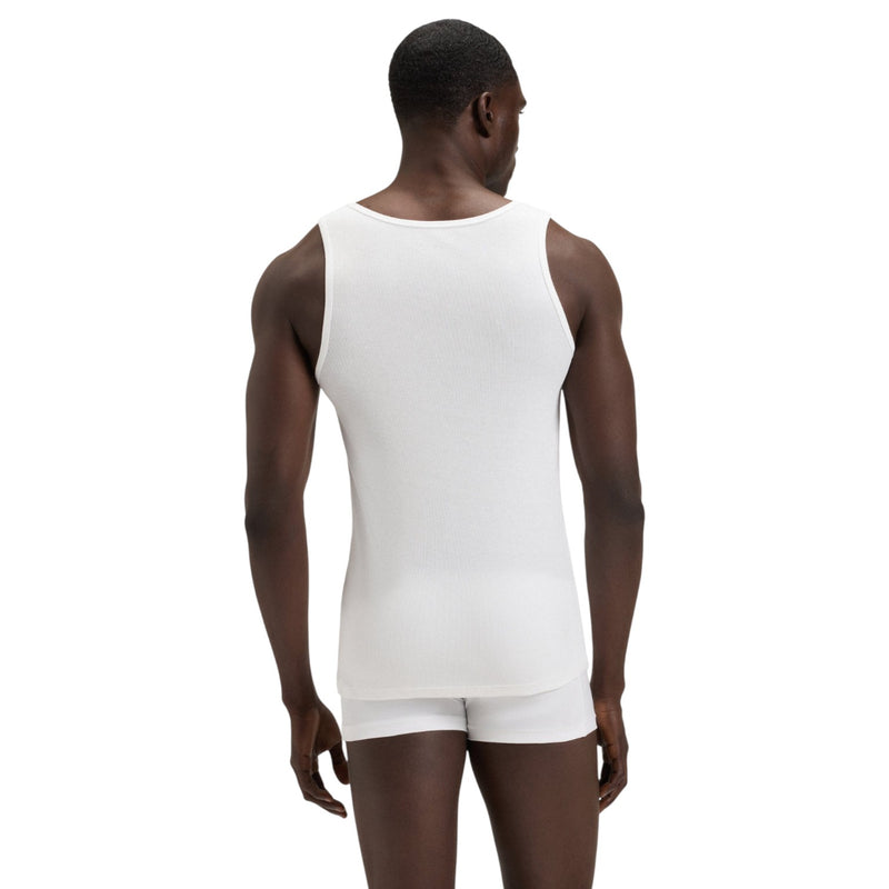 Boss Three-Pack Of Embroidered-Logo Tank Tops In Cotton