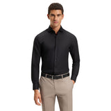 Hugo Boss Slim-fit shirt in Italian-made structured cotton 50545157