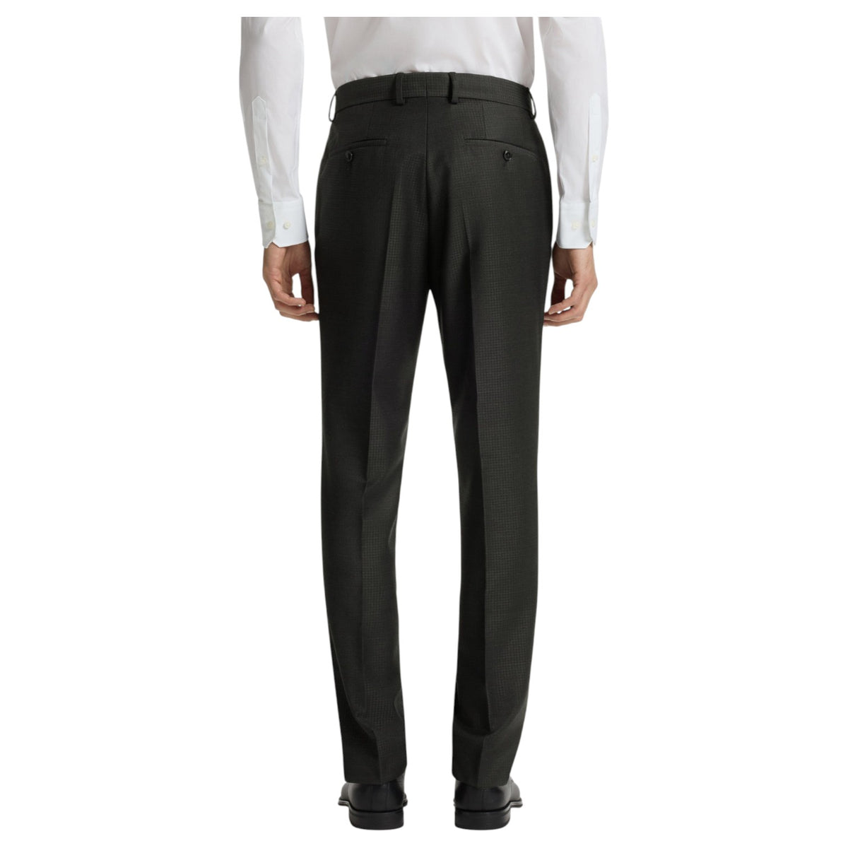 BOSS 3-Piece Slim-Fit Suit in Patterned Virgin Wool