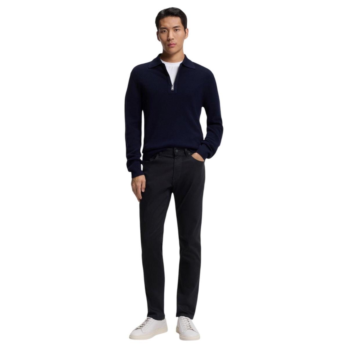 BOSS Delaware Slim-Fit Trousers In Fade-Resistant Twill
