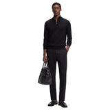BOSS H-Ebenji Merino Wool Zip-Neck Sweater