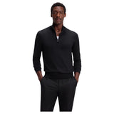 BOSS H-Ebenji Merino Wool Zip-Neck Sweater