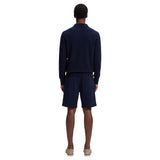BOSS H-Lomarino Knitted Cotton Sweater with Johnny Collar