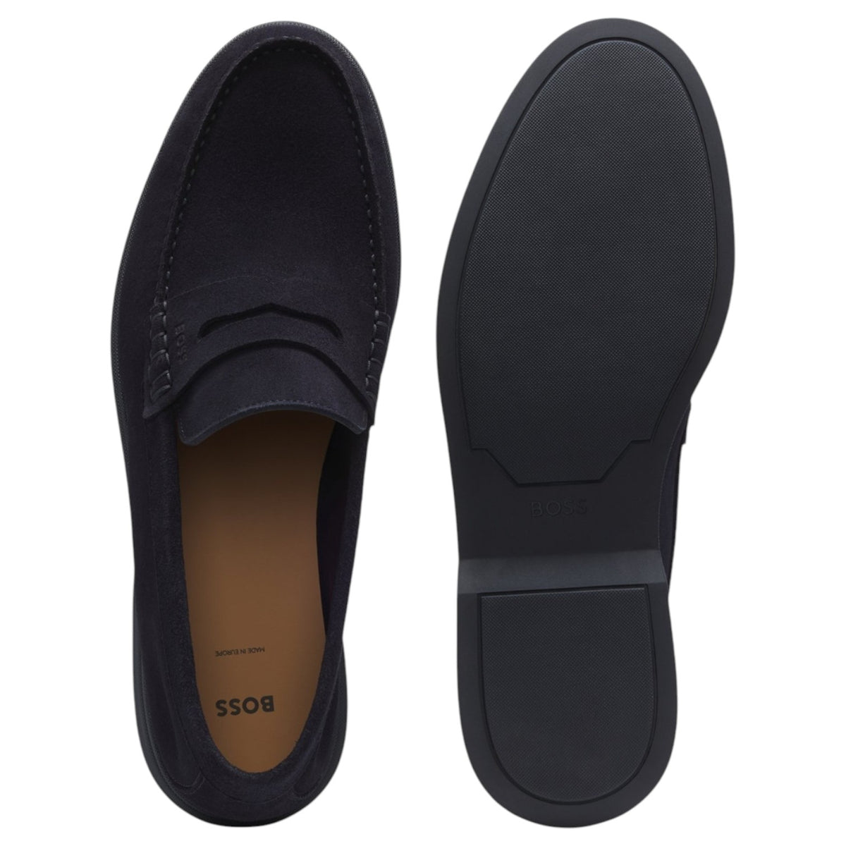 BOSS Men's Sienne Suede Penny Loafers  50568763-401