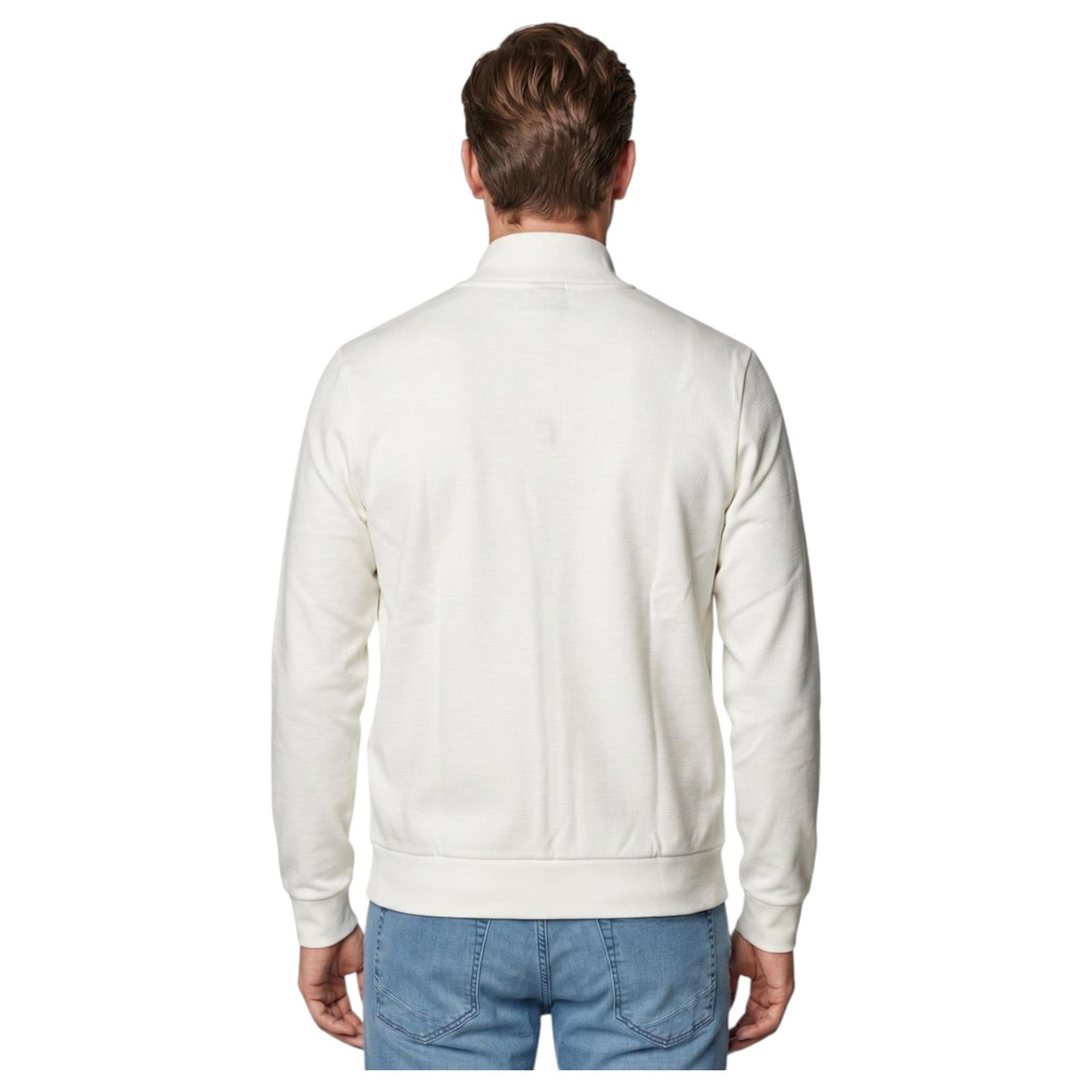 BOSS Black C-Siza Full-Zip Sweatshirt – White