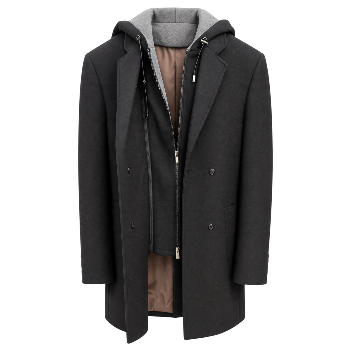 West End Westley Wool-Blend Overcoat Black  933513C804