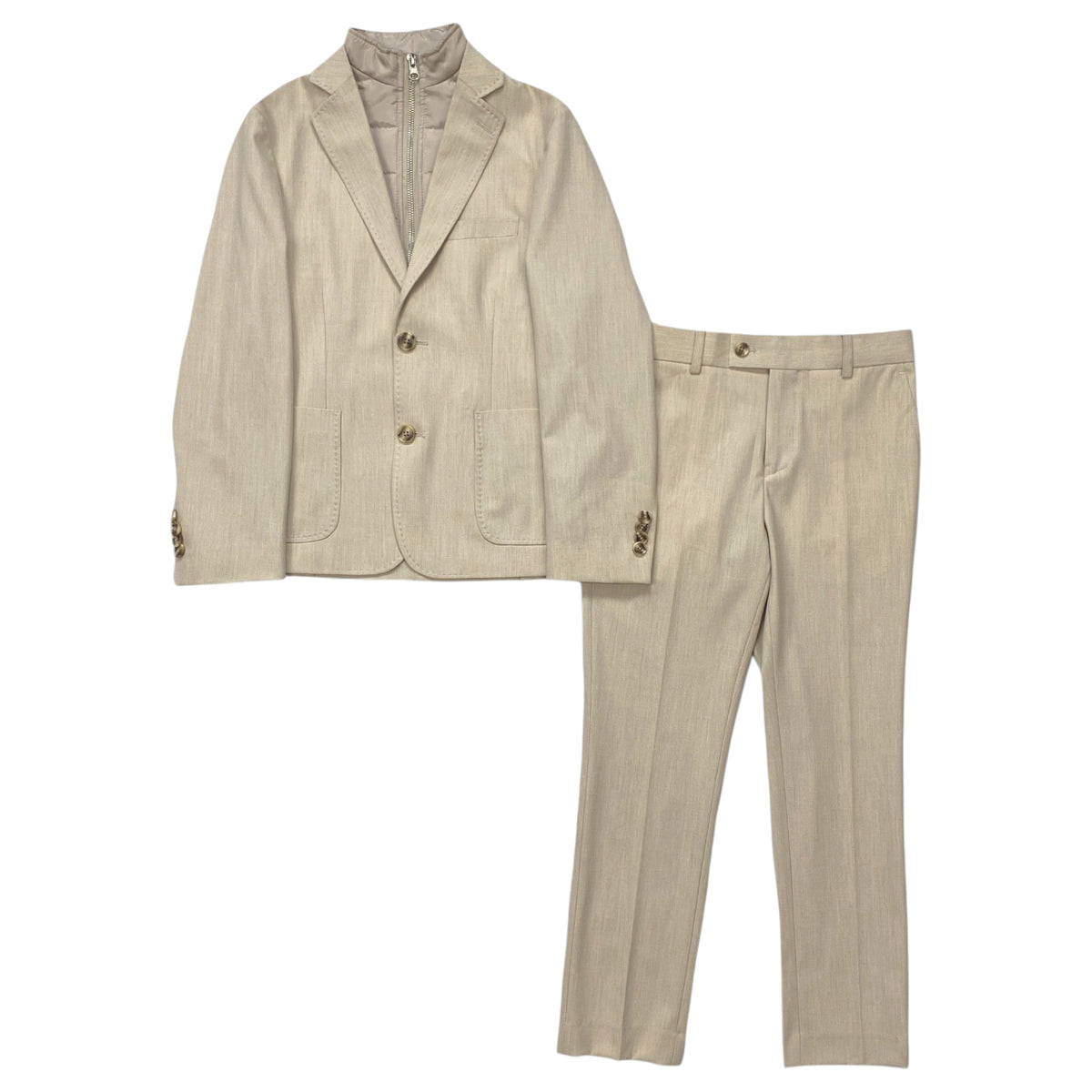 CloudCloth 2 Piece Boys Suit In Black With Zipper ST2718