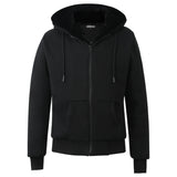 T.O Boy's Black Hoodie - Black Removable Fur HD-1B/W
