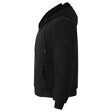T.O Boy's Black Hoodie - Black Removable Fur HD-1B/W