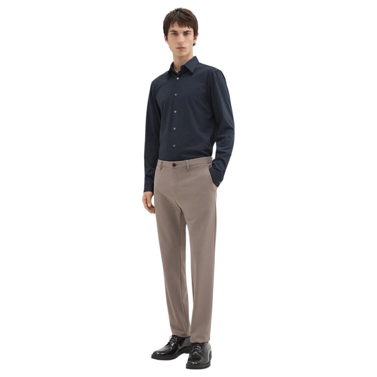 Theory Sylvain Shirt in Structure Knit  J0794505 B7H Eclipse