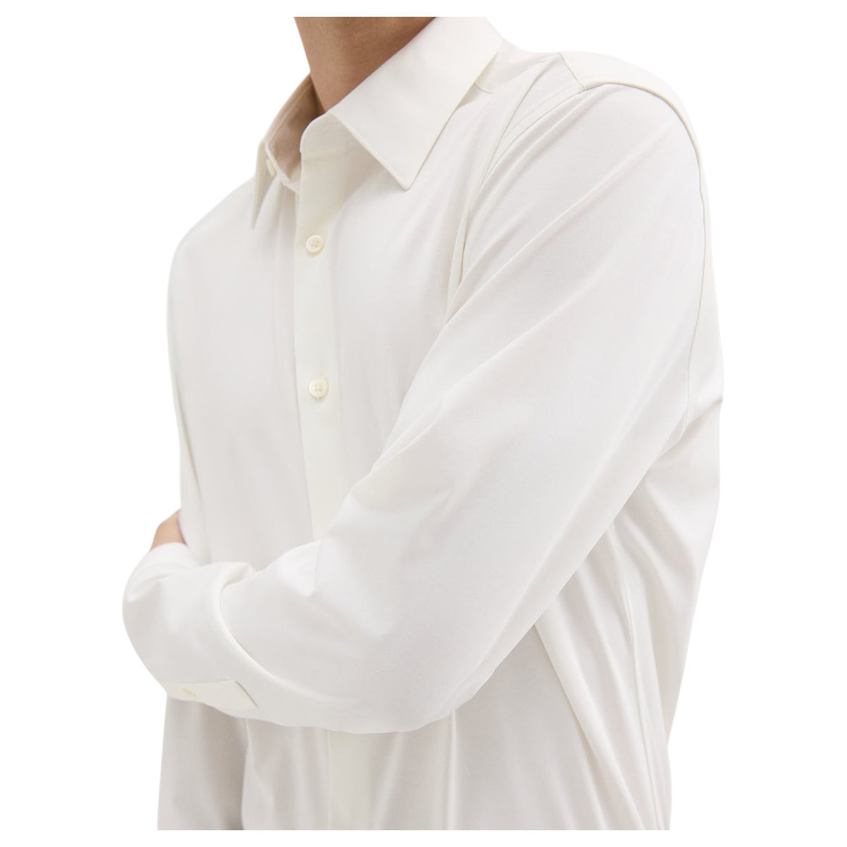 Theory Sylvain Shirt in Structure Knit  J0794505 100 White