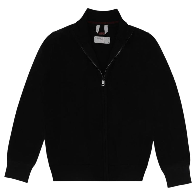 Boys Bartorelli Full Zip Black Sweater BTNSW-B-FZ-BLK