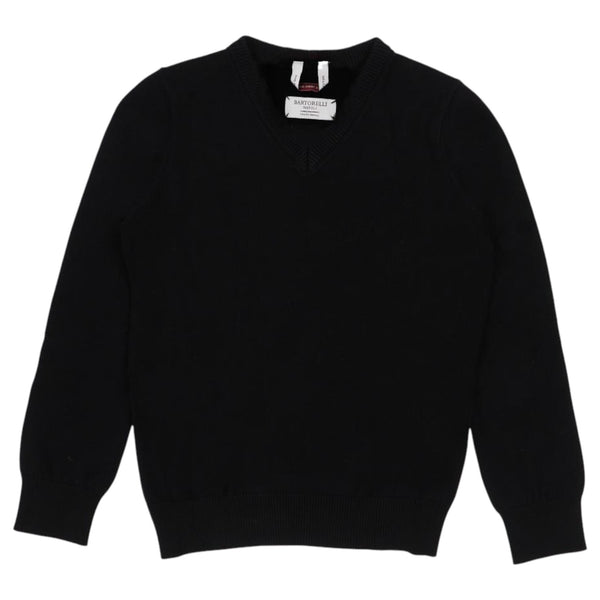 Mens Bartorelli V Neck Black Sweater BTNSW-M-VN-BLK