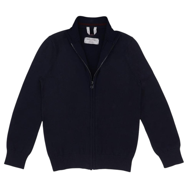 Boys Bartorelli Full Zip Navy Sweater BTNSW-B-FZ-N