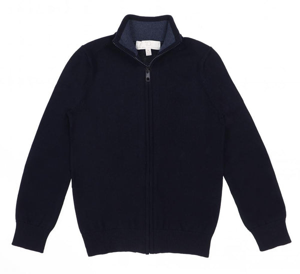 T.O. Boys Full Zip Navy Sweater SWB-FZ-N