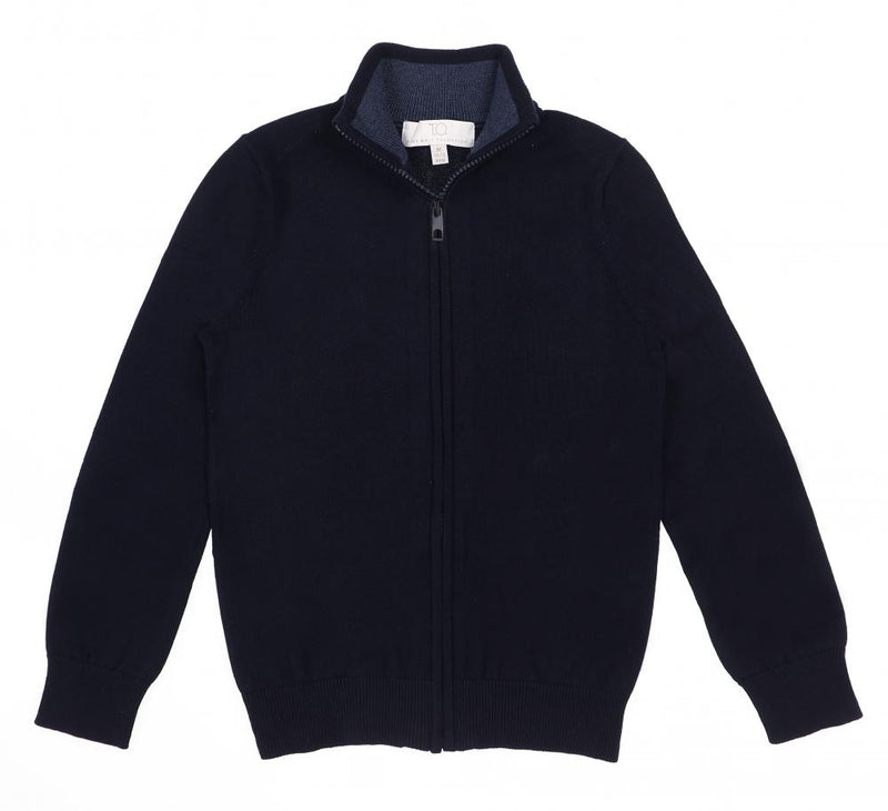 T.O. Boys Full Zip Navy Sweater SWB-FZ-N