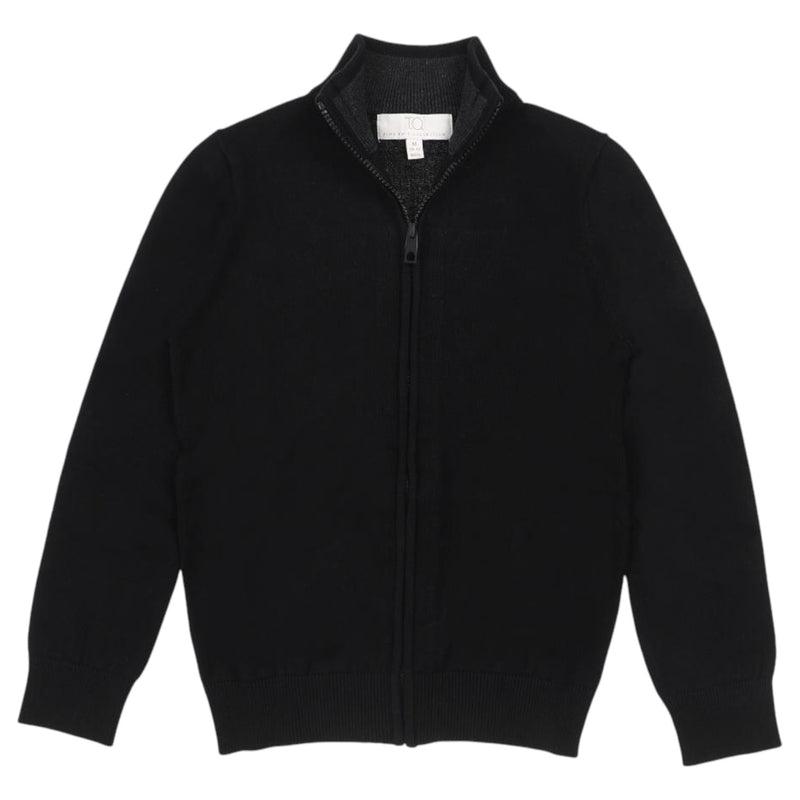 T.O. Boys Full Zip Black Sweater SWB-FZ-BLK