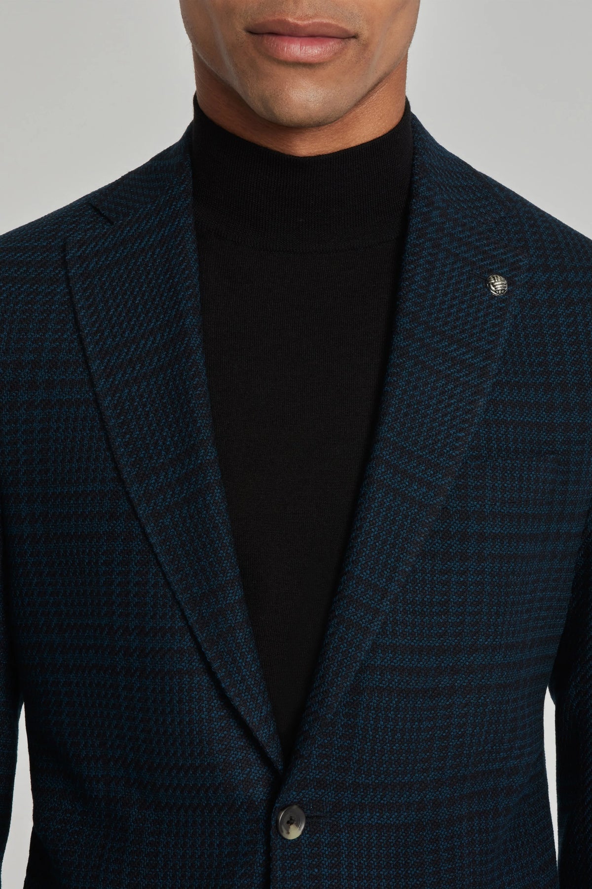 Hampton Dark Teal Plaid Wool Stretch Blazer DrkGrn C1358-387 Hampton SPJ
