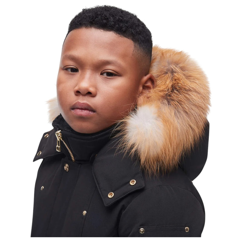 Moose Knuckles Kids Unisex Gold Parka Fur  M30UP231G 294 Blk/Gld