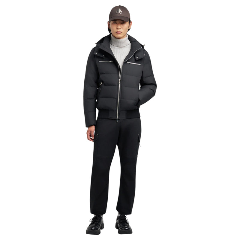Moose Knuckles Cloud Shearling Bomber Jacket M35MB005S Blk/Blk