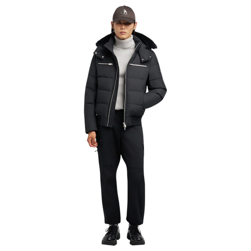 Moose Knuckles Cloud Shearling Bomber Jacket M35MB005S Blk/Blk