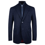 7 Downie Branson Twill Wool Cotton Knit Hybrid Sport Coat with Bib