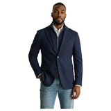 7 Downie Branson Twill Wool Cotton Knit Hybrid Sport Coat with Bib