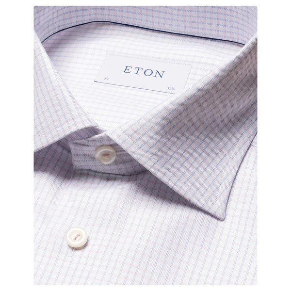 Eton Pink Checked Cotton & TENCEL™ Lyocell Shirt  100011655 71