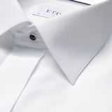 Eton White Piqué Tuxedo Shirt With Studs