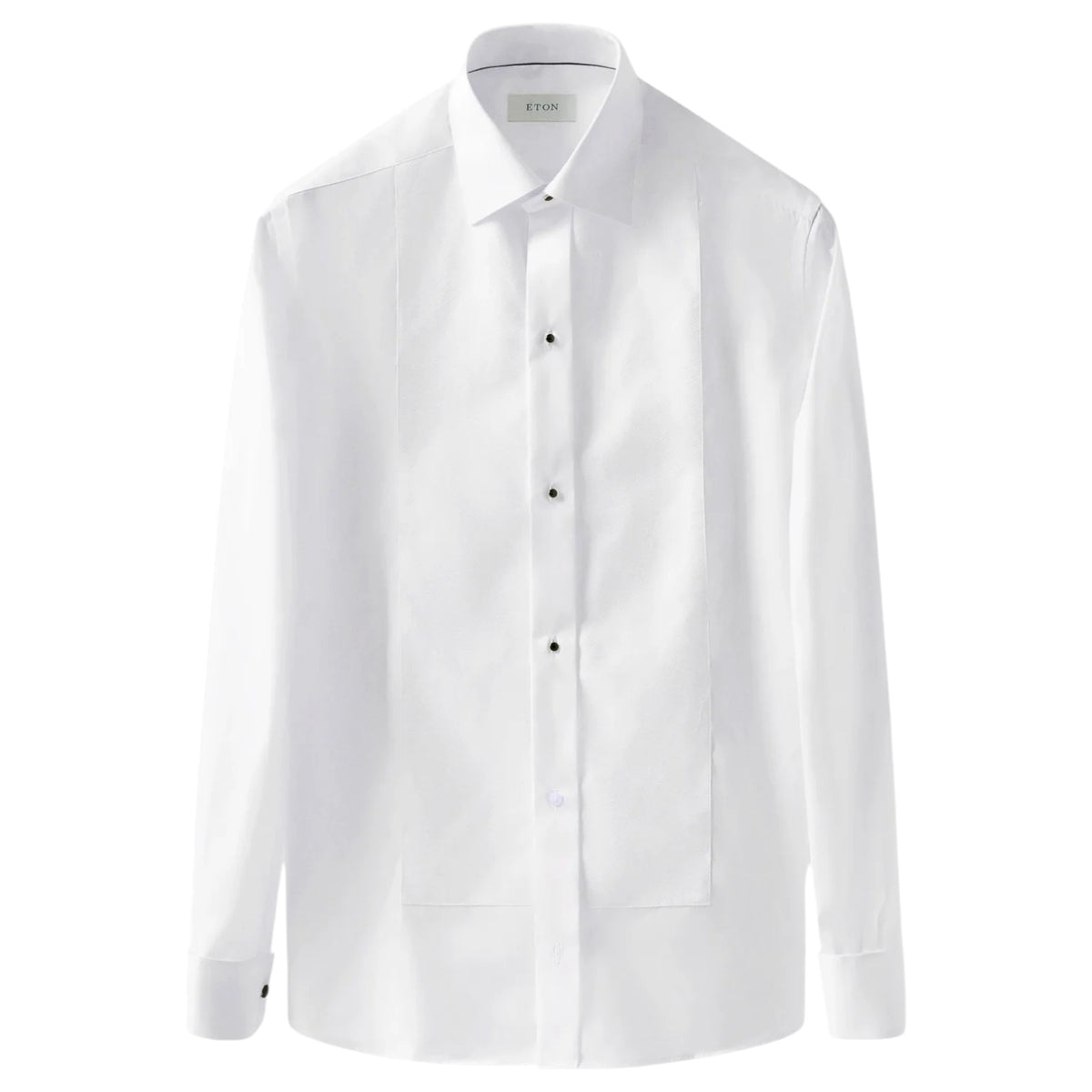Eton White Piqué Tuxedo Shirt With Studs