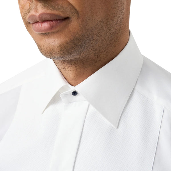 Eton White Piqué Tuxedo Shirt With Studs