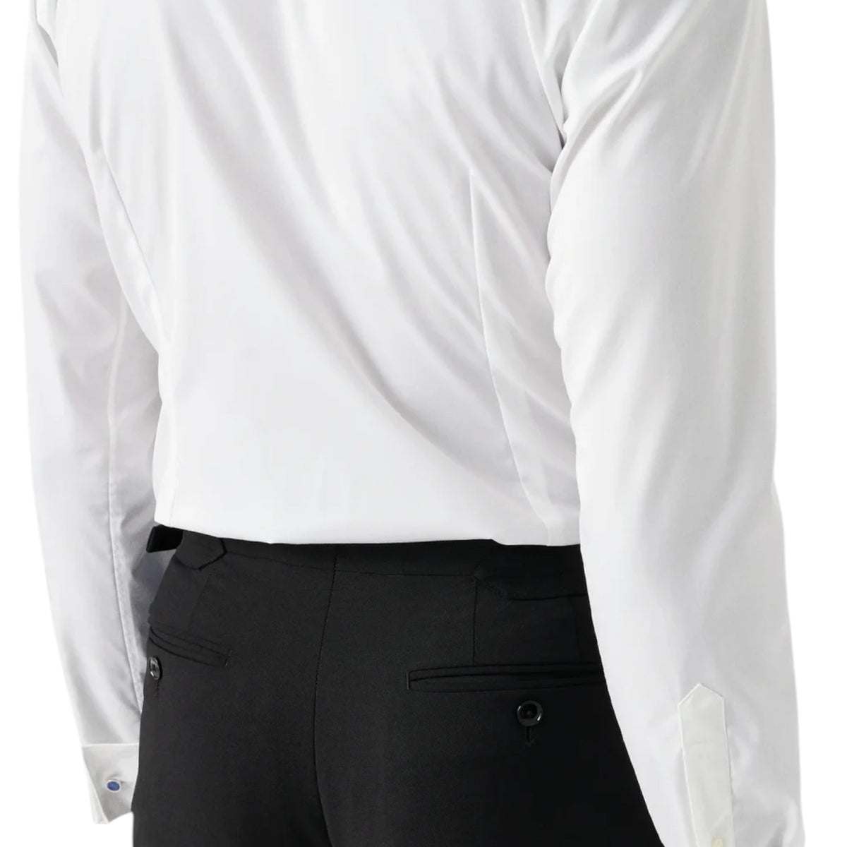 Eton White Piqué Tuxedo Shirt With Studs