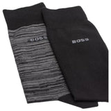 BOSS Two-Pack of Regular Length Socks in a Cotton Blend  50501320 001