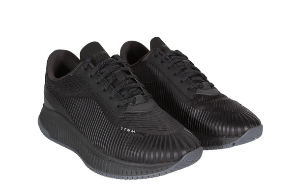 BOSS Mixed-Material Trainers with Rubberized Faux Leather  50503493-005