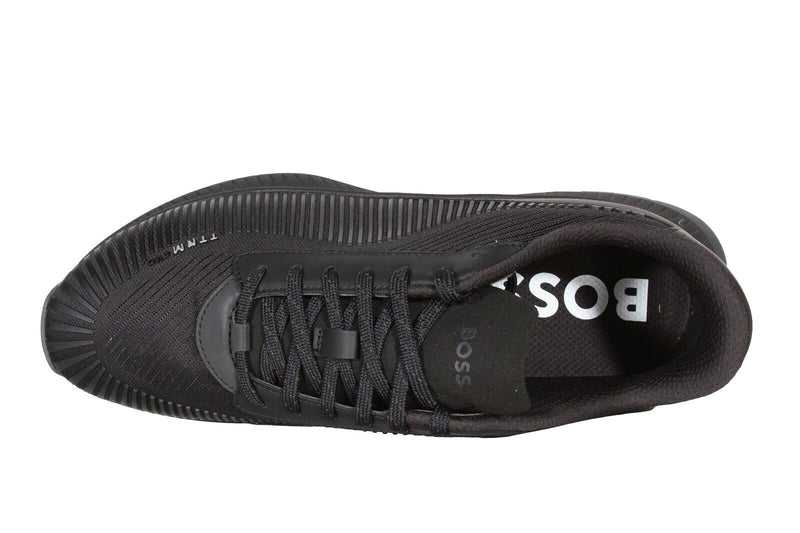 BOSS Mixed-Material Trainers with Rubberized Faux Leather  50503493-005