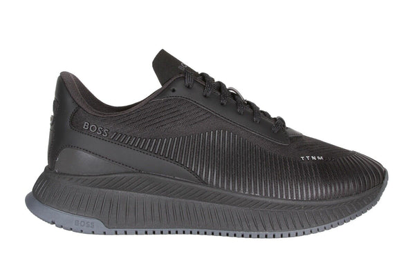 BOSS Mixed-Material Trainers with Rubberized Faux Leather  50503493-005