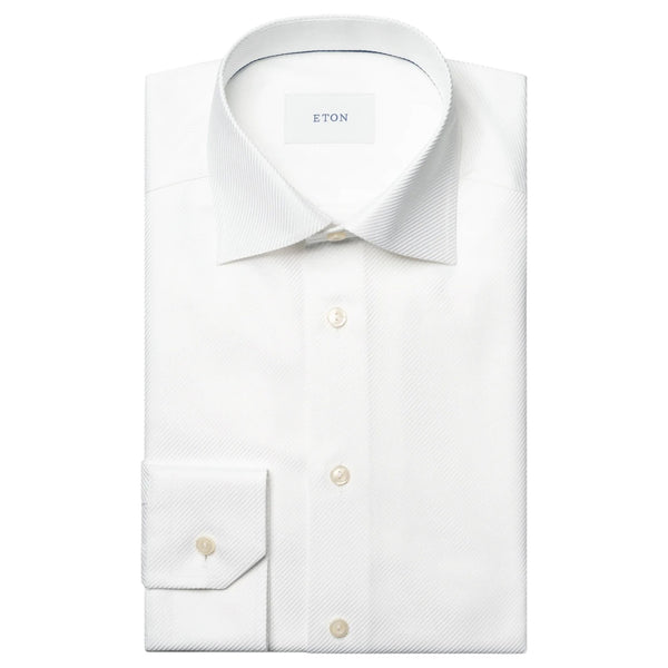 Eton King Twill Shirt In White
