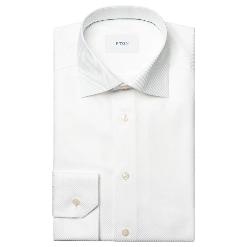 Eton King Twill Shirt In White