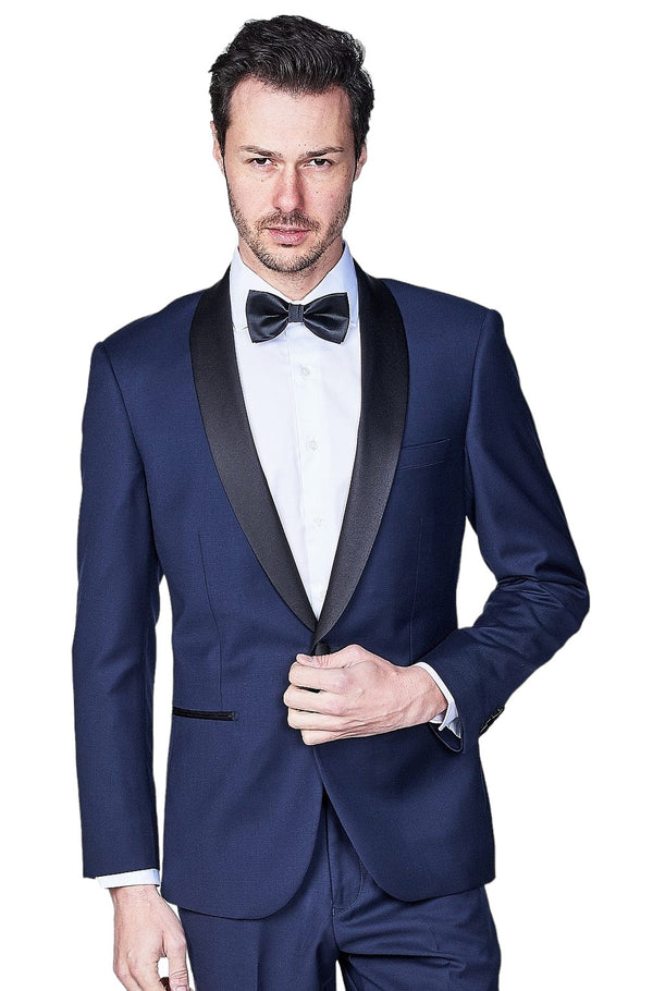 Bresciani Super 150's Shawl Lapel Tuxedo  B-T-S NAVY