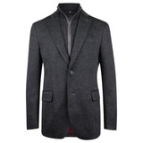 7 Downie Branson Twill Wool Cotton Knit Hybrid Sport Coat with Bib
