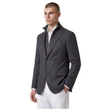 7 Downie Branson Twill Wool Cotton Knit Hybrid Sport Coat with Bib
