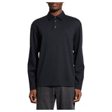Theory Men's Relaxed Long-Sleeve Polo Shirt in Cotton Jersey P0994501