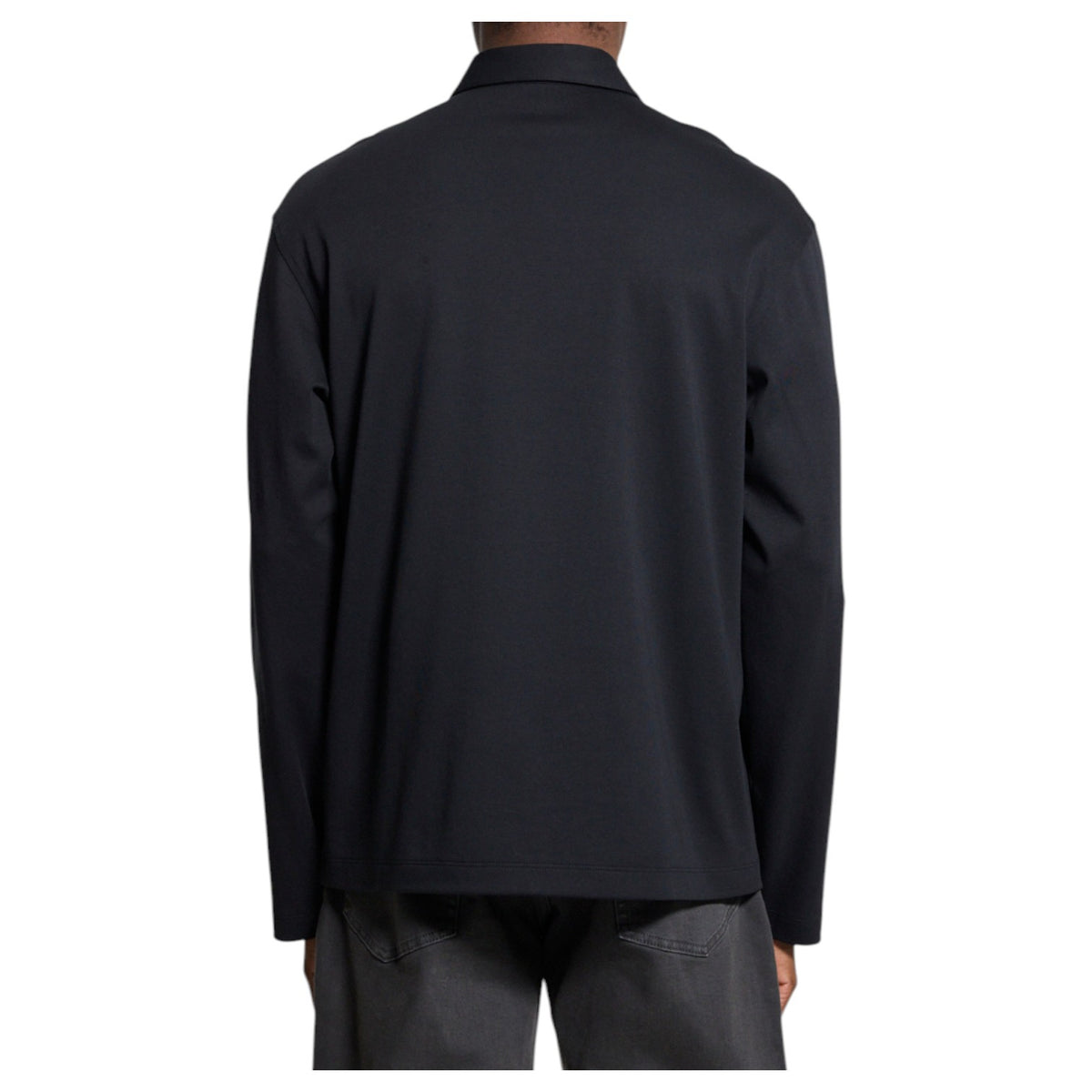 Theory Men's Relaxed Long-Sleeve Polo Shirt in Cotton Jersey P0994501