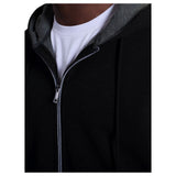 Bugatchi Heathered Pique Full Zip Hoodie HF2403K83