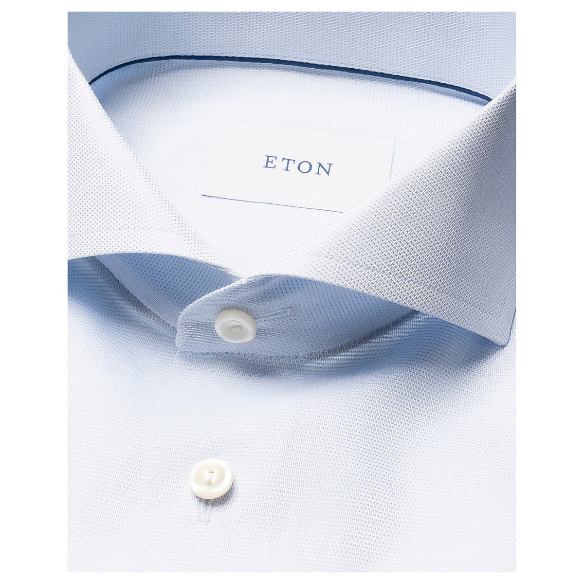 Eton Signature Twill Shirt In L.Blue Cut-Away Slim Fit  100014803-22